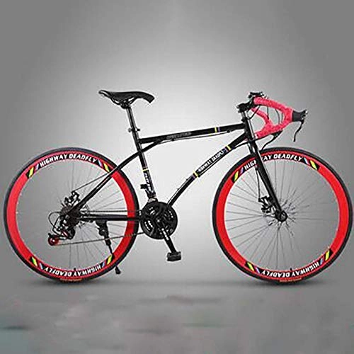 Bici da strada : Domrx Attrezzi per Biciclette con Manubrio Curvo da 26 Pollici a 21 velocità-Rosso