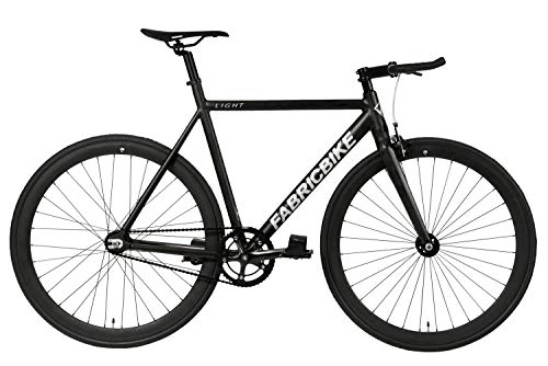 Bici da strada : Fabric Bike Light – Fixed Gear bicicletta, Single Speed Fixie completa mozzo, Telaio in alluminio e forcella, ruote 28, 4 colori, 3 dimensioni, 9.45 kg (taglia M) (S-50cm, Light Matte Black)
