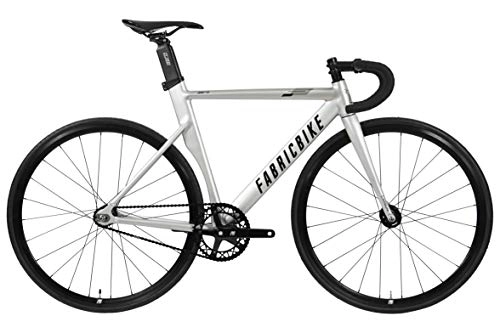 Bici da strada : FabricBike Aero - Fixed Gear Bicicletta, Single Speed Fixie Completa mozzo, Telaio in Alluminio e Forcella in Carbonio, Ruote 28, 5 Colori, 7.95 kg (Taglia M) (Space Grey & Black, M-54cm)