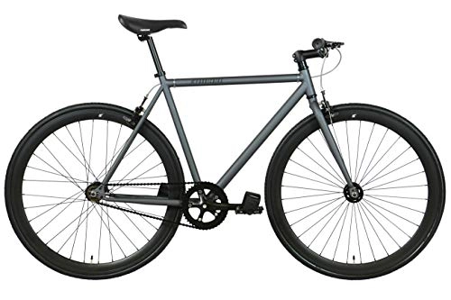 Bici da strada : FabricBike-Bicicletta fixie nera, single speed, fixie bike, telaio Hi-Ten di acciaio, 10kg (Graphite, S-49)