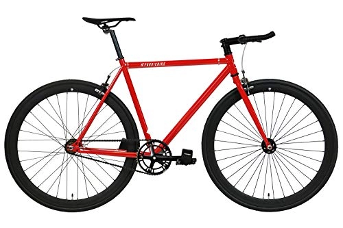Bici da strada : FabricBike Original PRO -Bicicletta Fixie Nera, Single Speed, Flip-Flop, Fixie Bike, Telaio Hi-Ten di Acciaio, 10, 45 kg. (Taglia M) (PRO Red & Matte Black, S-49cm)