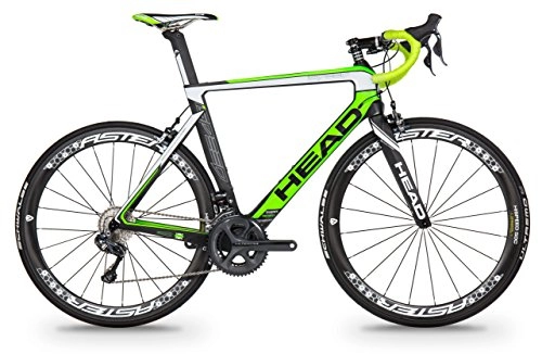 Bici da strada : Head - Bicicletta mod. I – Speed VI, con ruote da 28", colore: nero opaco e verde, L