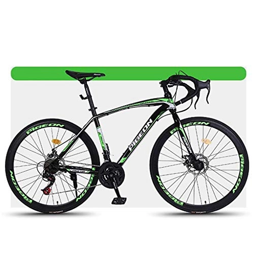 Bici da strada : JLZXC Mountain Bike Montagna Biciclette 26" Pollici MTB Bike 24 / 27 velocità Leggero Acciaio al Carbonio Telaio Sospensione Anteriore Freno A Disco (Color : C, Size : 24speed)