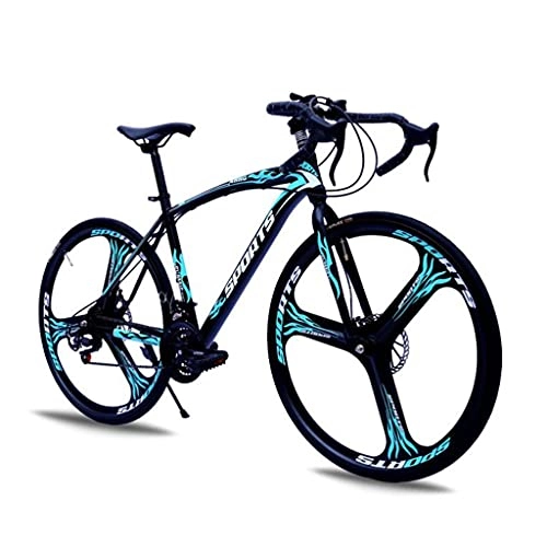 Bici da strada : M-YN Road Bike 700c Wheels 21 Speed ​​Disc Freno A Disco O Donna Bicycle Bicycle(Color:Black+green1)