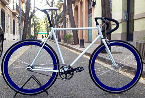 Bici da strada : Mowheel Bicicletta Monomarcia Pista Fixie-B Classico T-54 cm Blu