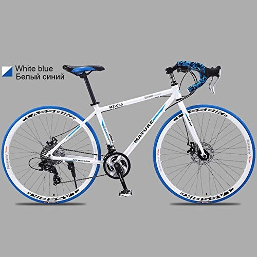 Bici da strada : nobrand LS 700c Lega di Alluminio della Bici della Strada 21 27and30speed Bicicletta della Strada a Due Dischi Sand Road Bike Bicicletta Ultra-Light (Color : 30 Speed WL H Top)
