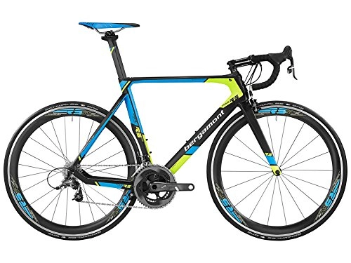 Bici da strada : Prime Bergamont RS Team Carbon per bicicletta da corsa colore nero / blu / giallo 2016