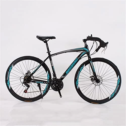 Bici da strada : QCLU Mountain Bike, Escursioni in Bicicletta, 26' Road Bike, Biciclette for Adulti, Full Suspension Alluminio Bici della Strada con 700C 21 velocità Freno a Disco (Color : Blue)