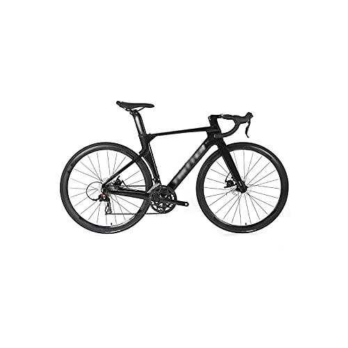 Bici da strada : QYTEC zxc - Manubrio integrato per bicicletta da strada, con freno a disco, telaio in carbonio, per manubrio integrato, completo e cavi interni nascosti (colore: nero, dimensioni: 48 cm)