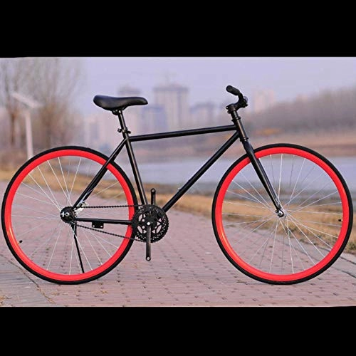 Bici da strada : RUPO Bicicletta Fixed Gear Bike 50cm Single Speed Inverter Bici da Strada Bici da Pista Bici Colorata, T01, 50cm