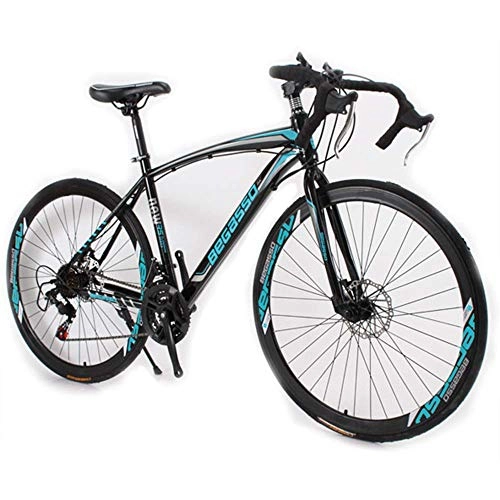 Bici da strada : WSJ Mountain bike a velocità variabile bicicletta adulto maschio e femmina studenti piegati biciclette 21 accelerato mountain bike, blu