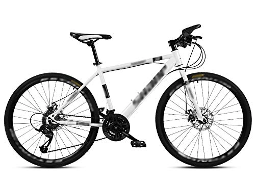 Bici da strada : ZHONGXIN Bici da strada, bici da corsa con telaio in acciaio ad alto tenore di carbonio, City Utility Bike, con doppio freno a disco (E, 26 inches / 24 speed)