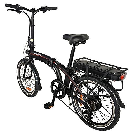 Bici elettriches : 20' Bicicletta elettrica Pieghevole per Adulti, Montagna-Bici per la Mens Sedile Regolabile Compatta Impermeabile IP54 modalit di guida bici da Motore 250W Grande Schermo LCD