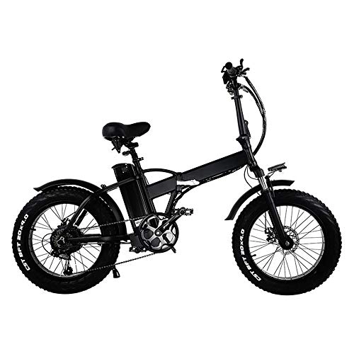 Bici elettriches : 20 Pollici Pieghevole Bici elettrica 48V 15Ah Lithium 5 velocità Snow Beach Batteria elettrica della Bicicletta 500W Sospensione Anteriore Ebike per Adulti Teens Uomo Donne
