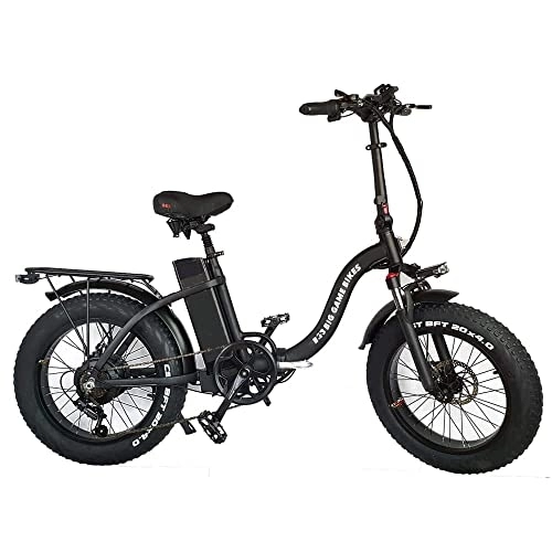 Bici elettriches : 20 pollici pieghevole bicicletta elettrica, 48V 24Ah E-bike con chilometraggio lunga resistenza, velocità veloce Mountain Bike, fanale posteriore con segnale di svolta (48V 17A)