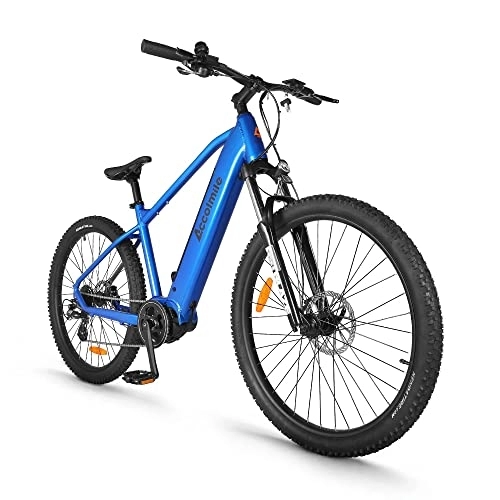 Bici elettriches : Accolmile Bicicletta elettrica da 36 V, 250 W, 27, 5 pollici, con sensore di coppia M200, motore a trazione centrale 36 V15 Ah, freno a disco idraulico per adulti blu