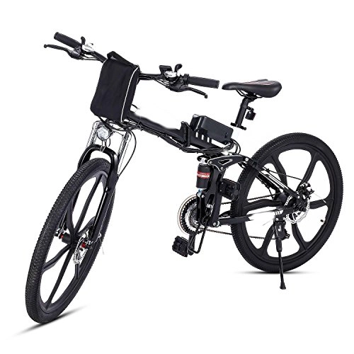Bici elettriches : aceshin Bicicletta elettrica pieghevole Mountain bike cerchi a raggi in lega di alluminio Potenza: Sotto 500W