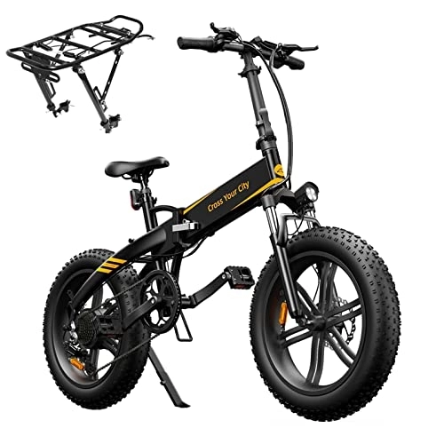 Bici elettriches : ADO A20F bici elettrica pieghevole, bicicletta elettrica pieghevole bici elettrica uomo pieghevole con motore da 250 W, batteria da 36 V / 10, 4 Ah, ricezione entro 2-3 giorni (20 pollici)