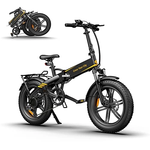 Bici elettriches : ADO A20F XE bici elettrica pieghevole | bicicletta elettrica | Pneumatico grasso da 20 pollici, motore da 250 W / batteria da 36 V / 10, 4 Ah / 25 km / h(conforme alle norme europee del traffico)