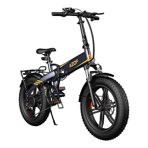 Bici elettriches : ADO A20F XE Bicicletta elettrica pieghevole | E-Bike | Pedelec - Pneumatico grasso da 20 pollici, batteria da 36 V / 10, 4 Ah / 25 km / h, con telaio posteriore montato
