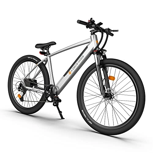Bici elettriches : ADO D30C Bicicletta Elettrica per Adulto, 30' Bici Elettrica con Pedalata Assistita, Shimano 9, LCD Display e Luci LED, Batteria da 10.4Ah, 25 km / h, 250W, Ebike è per Neve, Montagna, Sabbia，Bianco