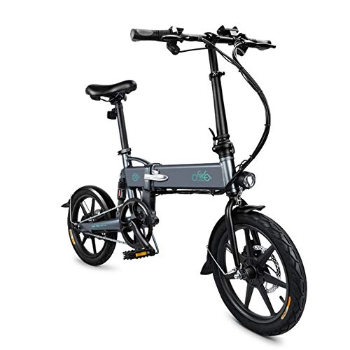 Bici elettriches : Aeebuy - Bicicletta elettrica Pieghevole, Altezza Regolabile, Portatile, 1 Pezzo Grigio