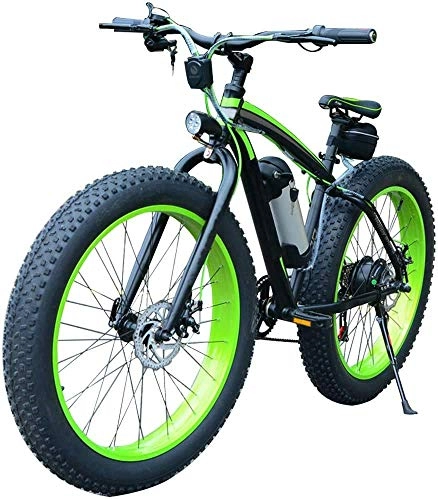 Bici elettriches : AGWa Bici elettrica pieghevole 26 pollici Fat Tire Neve Bike 12Ah Li-batteria 21 Velocità Beach Cruiser Mountain E-Bike con sedile posteriore