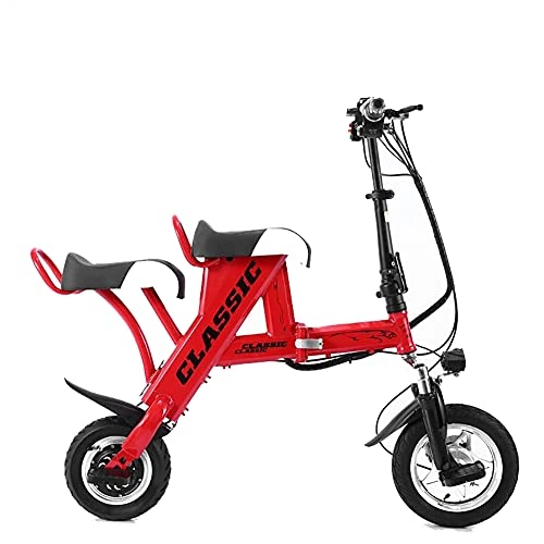 Bici elettriches : AIMIMO Bicicletta Elettrica Pieghevole per Adulti Bicicletta Elettrica da Pendolarismo E-bike con Motore 350W Batteria 48V 8Ah per Viaggi in Bicicletta All'aperto (Red)