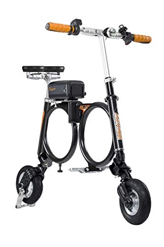 Bici elettriches : Airwheel Compact pieghevole bici elettrica E3 con batteria ricaricabile al litio (Blcak)