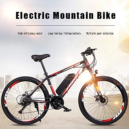 Bici elettriches : AKEFG Bici elettrica, E-Bici Adulta della Bicicletta con 250 W Motore 36V 13Ah Batteria al Litio Rimovibile 27 velocit Shifter per Commuter Viaggi