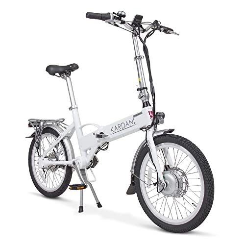 Bici elettriches : Aktivelo bicicletta elettrica pieghevole con trasmissione cardanica 20 pollici cambio Shimano Nexus a 7 velocità batteria da 8, 7 Ah con 9 livelli di assistenza al motore bianco