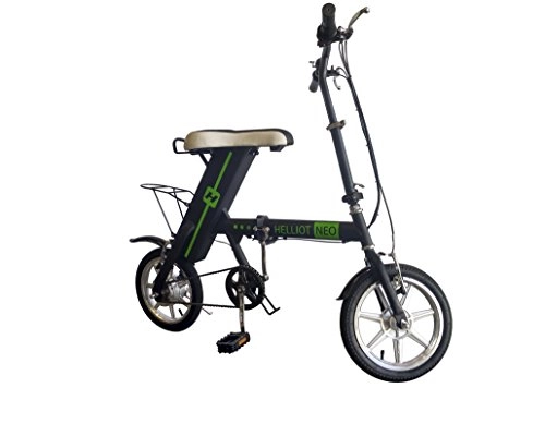 Bici elettriches : All-Bikes Bicicletta elettrica pieghevole, batteria, motore 250W Brushless, citt, pedalata assistita, v-brake (Verde-Nero)
