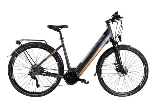 Bici elettriches : Allegro Bike Urban Explorer, Donna, Nero, 71 cm