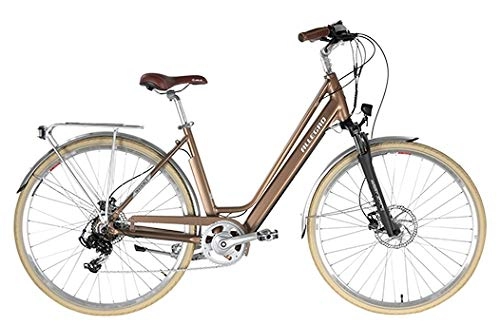 Bici elettriches : Allegro Invisible City E-Bike Pedelec Bicicletta elettrica da Donna, 28", 48 cm, Bronzo, Modello 2019
