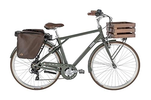 Bici elettriches : Alpina Bike EVOL A1, Bicicletta Elettrica Uomo, Verde Militare, 520 mm