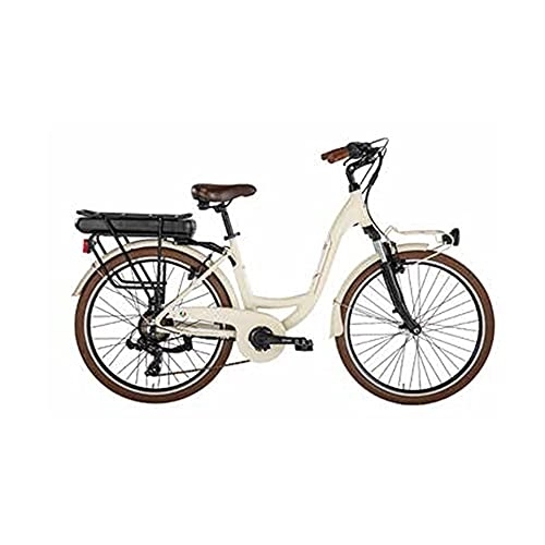 Bici elettriches : Alpina Bike EVOL Agora MONOTUBO, Bicicletta Elettrica Unisex, Crema, 460 mm