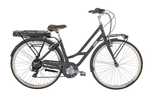 Bici elettriches : Alpina Bike Evol Alfa A1, Bicicletta elettrica da Città Donna, Nero, 28