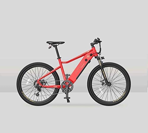 Bici elettriches : ALQN Mountain bike elettrica per adulti, bici da neve a 7 velocit 250 W, con bicicletta elettrica a batteria al litio impermeabile con misuratore LCD / 48V 10Ah, ruote da 26 pollici, Rosso