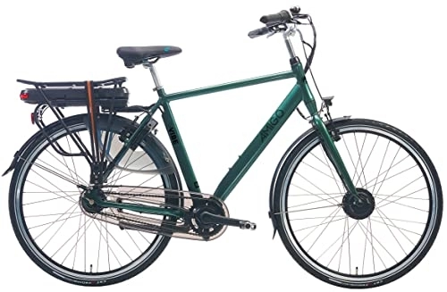 Bici elettriches : Amigo E-Vibe S2 - Bicicletta elettrica da uomo, 28", con cambio Shimano a 7 marce, adatta a partire da 175-180 cm, colore: verde