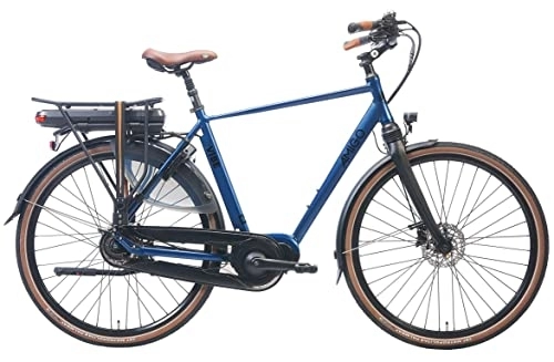 Bici elettriches : Amigo E-Vibe S3 - Bicicletta elettrica da uomo, 28", con cambio Shimano a 8 velocità, adatta a partire da 180-185 cm, colore: blu