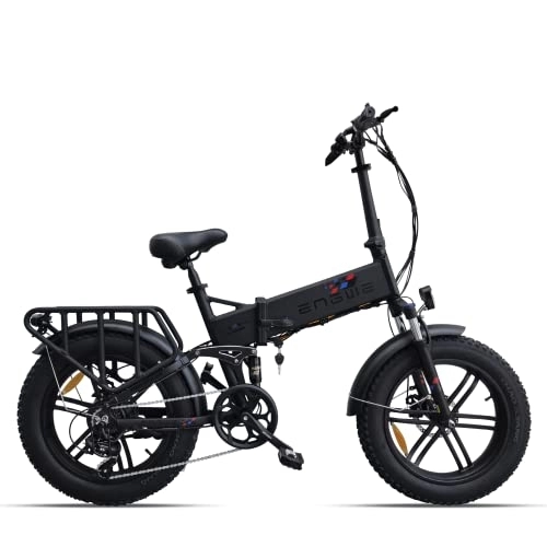 Bici elettriches : Andeshunk Bicicletta elettrica pieghevole, e-bike fuoristrada da 20'' con cambio a 7 velocità, batteria rimovibile da 48 V 13 Ah - velocità fino a 25 km / h, autonomia fino a 100 km