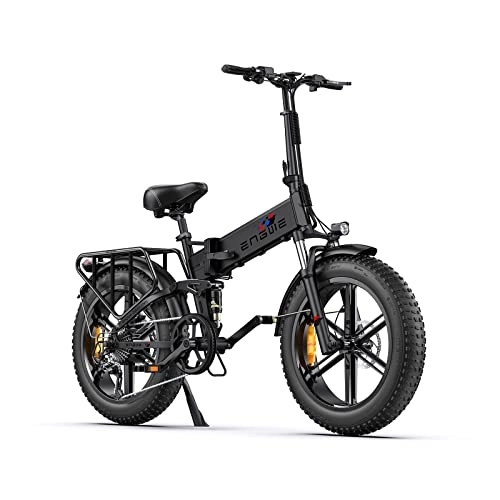 Bici elettriches : Andeshunk Bicicletta Elettrica Pieghevole per Adulti, 20''*4.0 Fat Tire Electric Bicycle, 48V 16Ah Battery Range to 150km