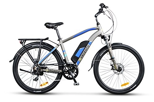 Bici elettriches : Argento Alpha, E-Bike da città Uomo, Telaio 46 cm