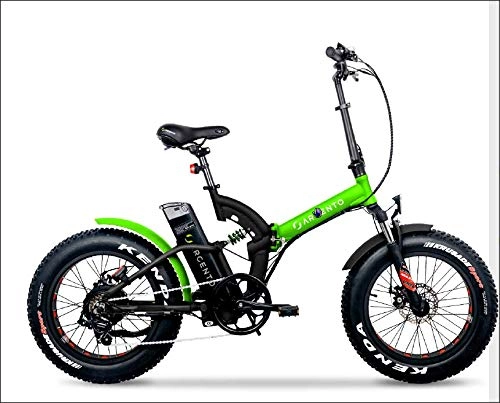 Bici elettriches : Argento BIMAX Urban, Bicicletta Elettrica Unisex – Adulto, Metal / Verde, 42 cm