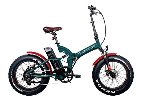Bici elettriches : Argento Fat Foldable, E-Bike Unisex – Adulto, Verde Acqua, M