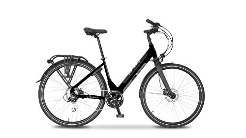 Bici elettriches : Argento Omega+, Bicicletta elettrica da Città Donna, Nero, Taglia Unica