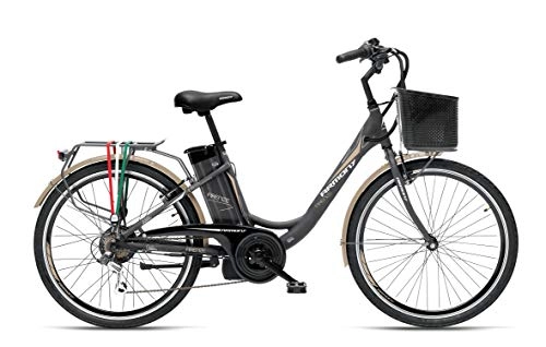 Bici elettriches : Armony Firenze, Bicicletta Elettrica Unisex Adulto, Grigio, 24"