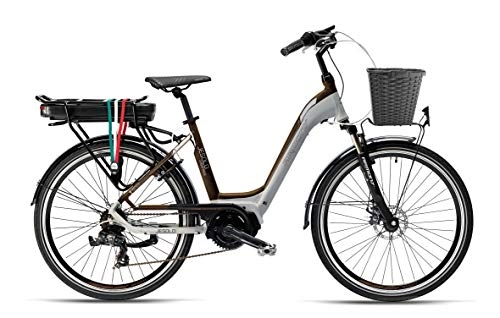 Bici elettriches : Armony Jesolo, Bicicletta Elettrica Unisex Adulto, Grigio Marrone, 26"