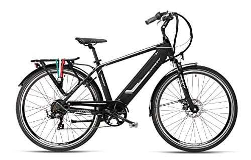 Bici elettriches : Armony Monza, Bicicletta Elettrica Unisex Adulto, Nero, 28