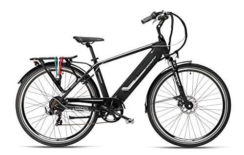Bici elettriches : Armony Monza, Bicicletta Elettrica Unisex Adulto, Nero Grigio, 28"